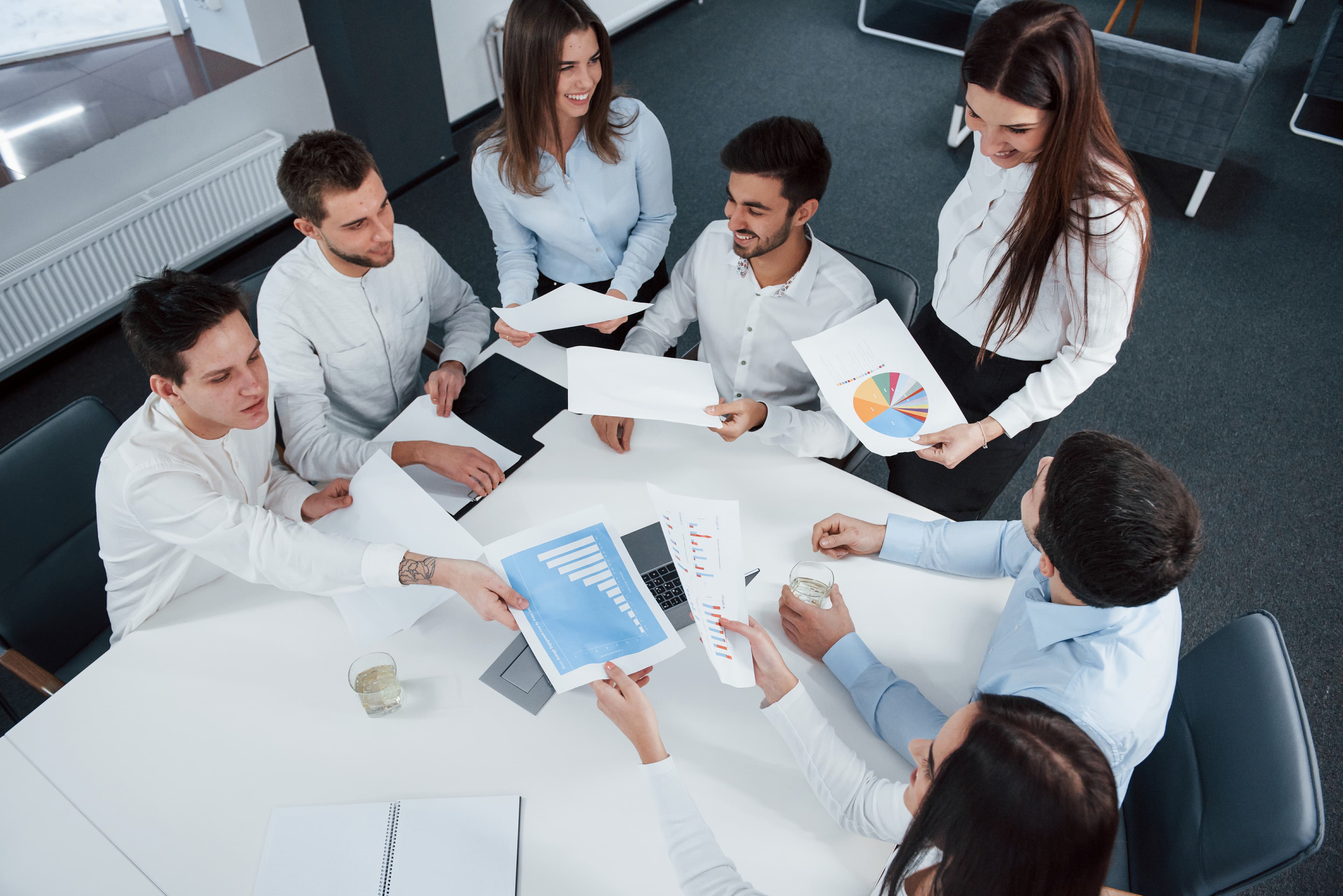 Professional team collaborating